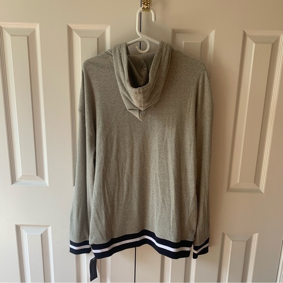 Tommy Hilfiger Sleepwear Ribbed Hoodie Grey Heather - Picture 2 of 5